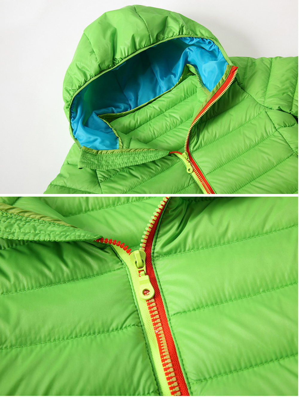 果綠色羽絨服 果綠色羽絨服
